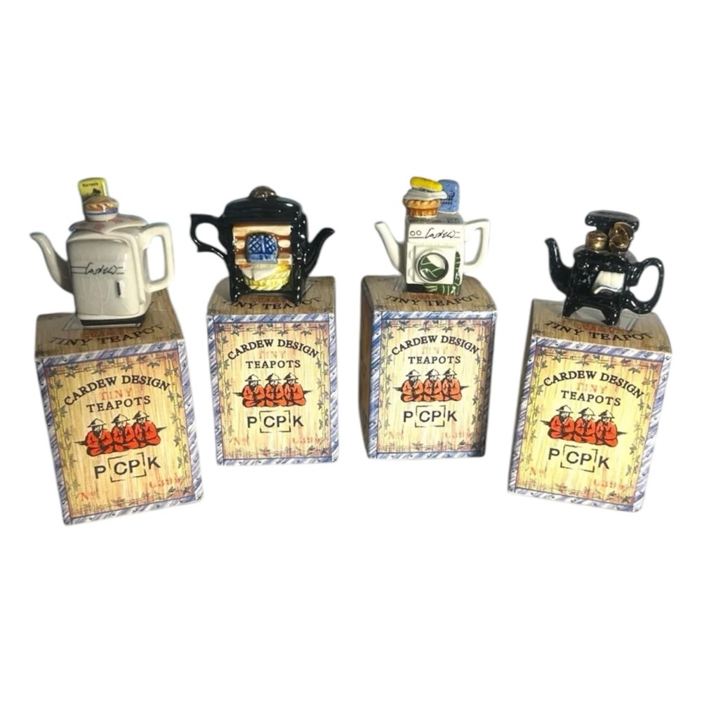 Bundle of 4 Tiny Cardew Teapots